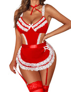 Red Premium Ultrasoft Babydoll Lingerie Bikini Swimwear Mini Chemise Mesh Wedding Bikini Nightie With Panty
